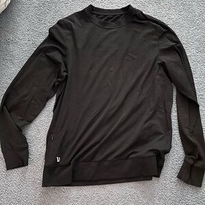 Vuori Ponto Crew Sweatshirt Size Large Black Heather